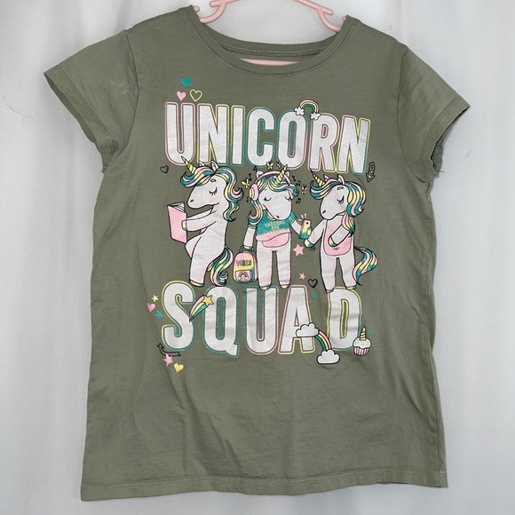 Girl’s Place Unicorn Squad Tee Size L 10/12 - Picture 1 of 4